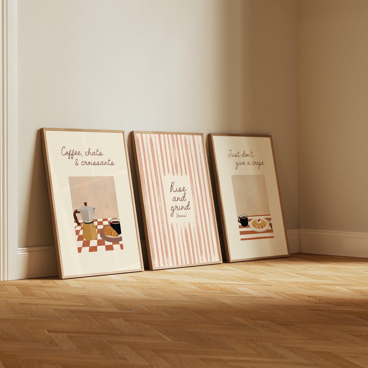 Handwritten script coffee poster for coffee station or breakfast nook