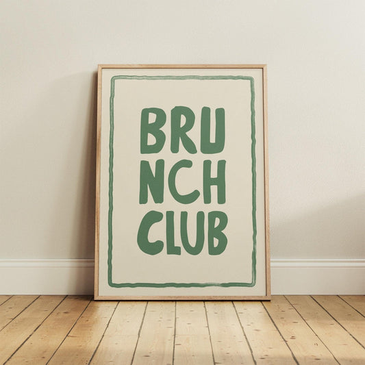 Brunch Club Typography Print - Alfresco Prints