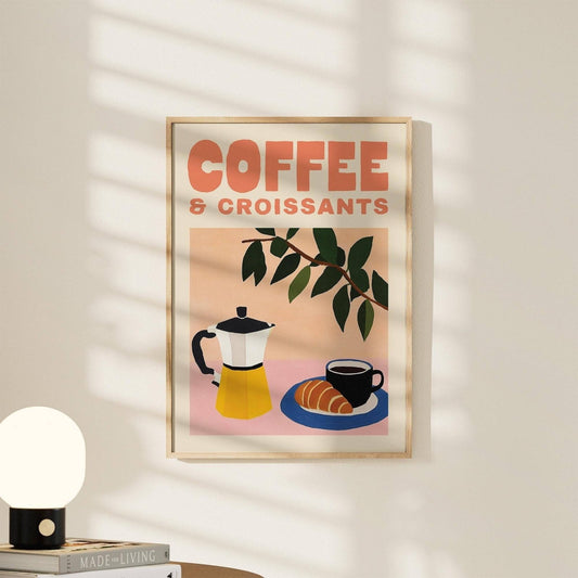 Coffee and Croissants Print - Alfresco Prints