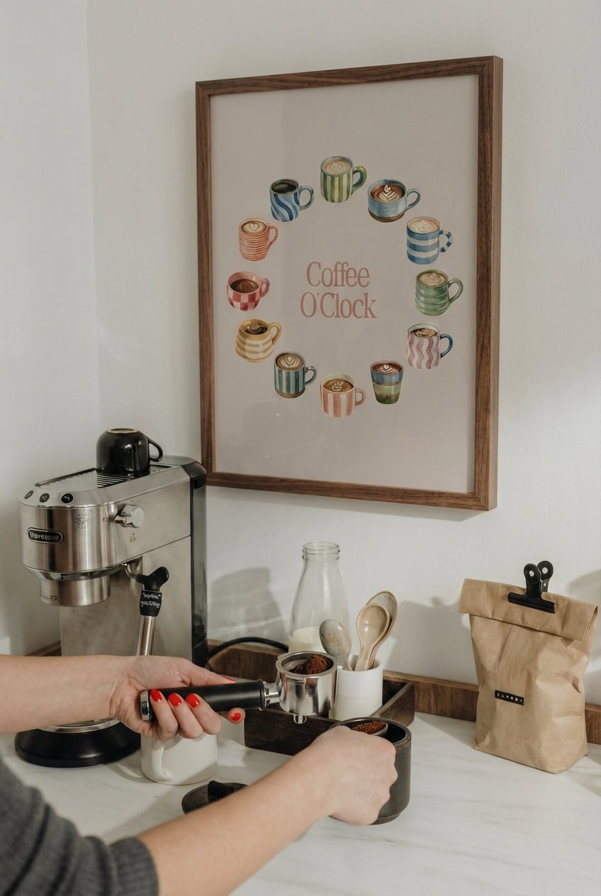 Coffee O'Clock Wall Art Print - Alfresco Prints