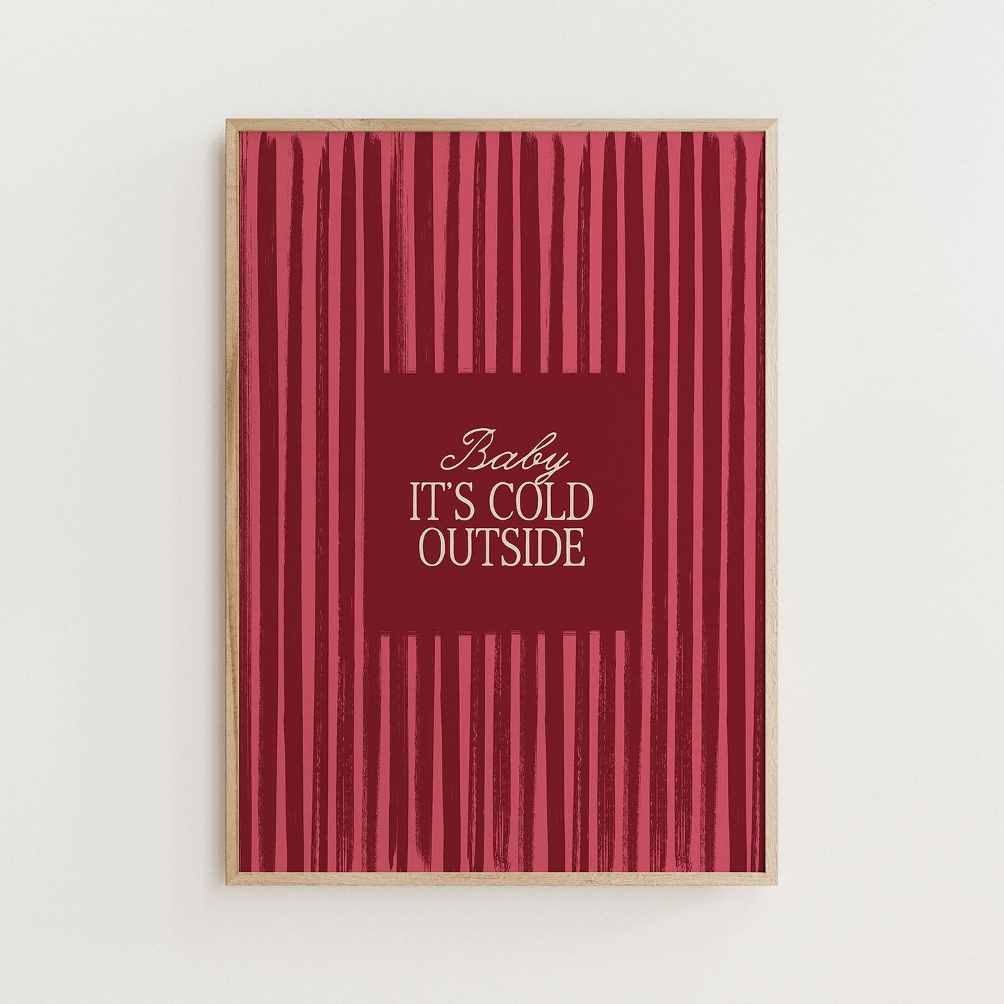 Baby It's Cold Outside Christmas Vintage Print