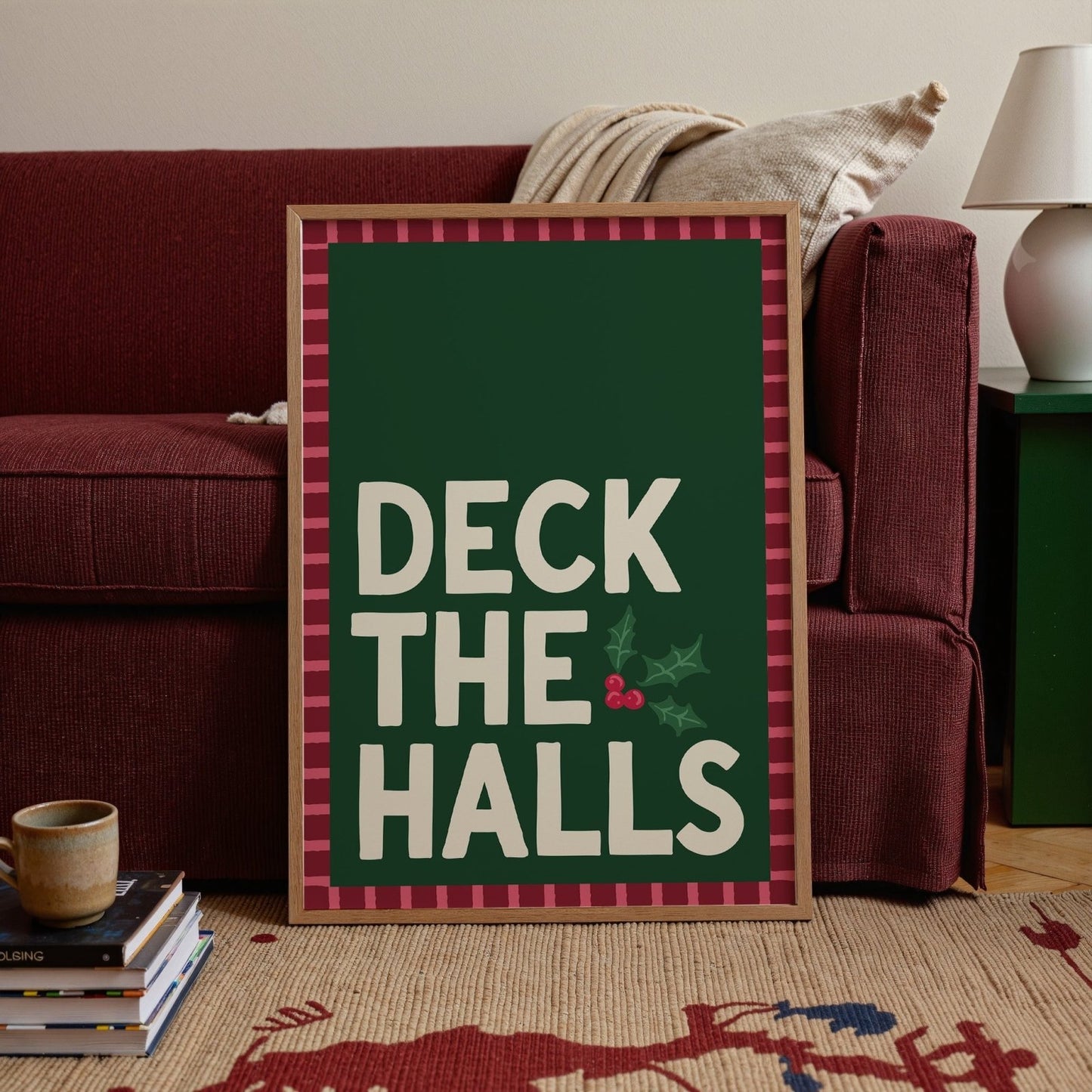 Deck The Halls Stylish Christmas Print - Alfresco Prints