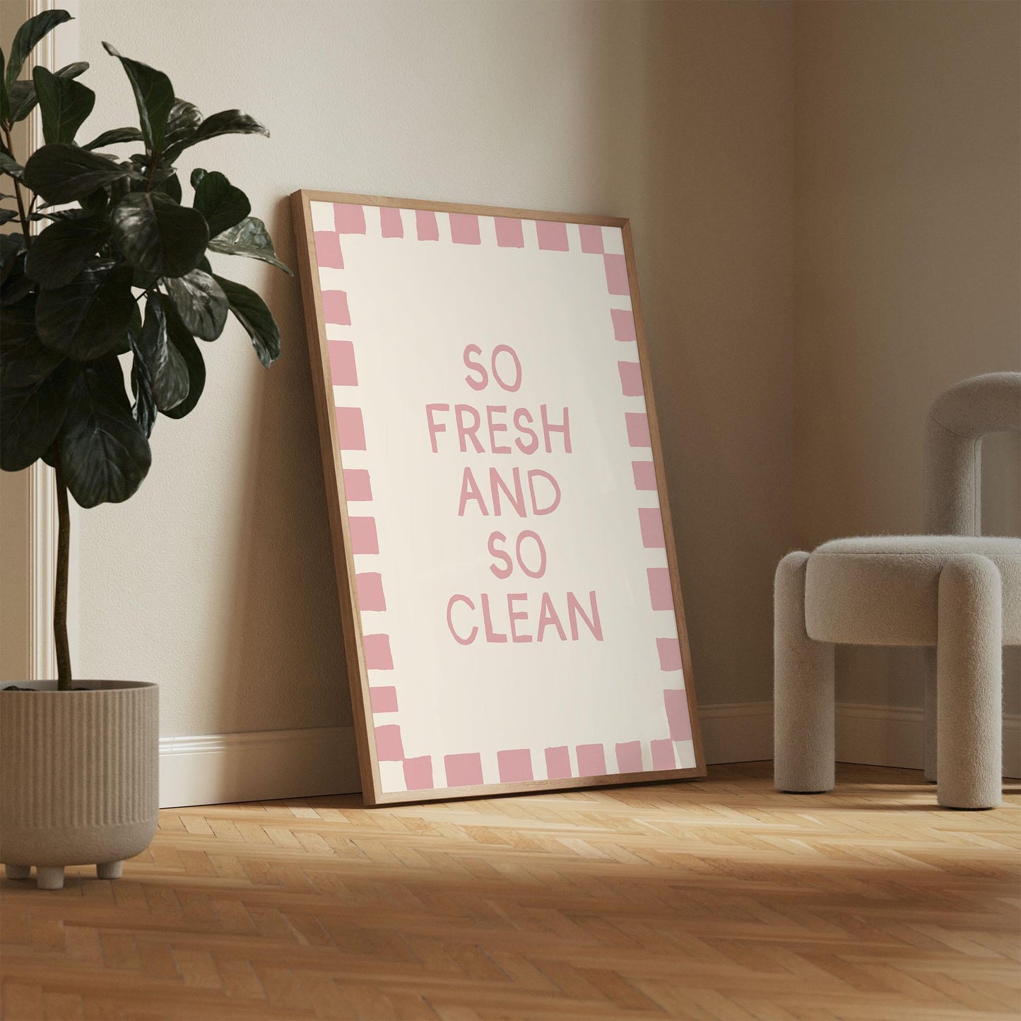 So Fresh and So Clean Bathroom Print