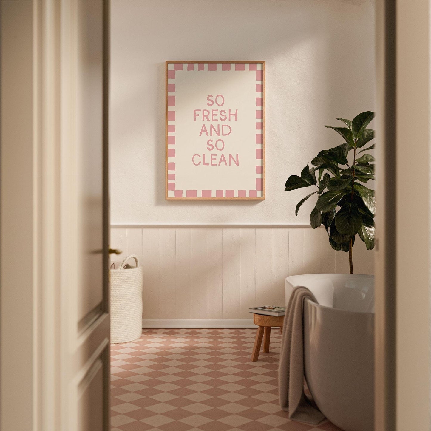 So Fresh and So Clean Bathroom Print
