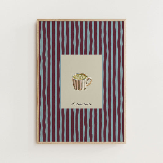 Matcha Latte Print Kitchen Wall Art - Alfresco Prints