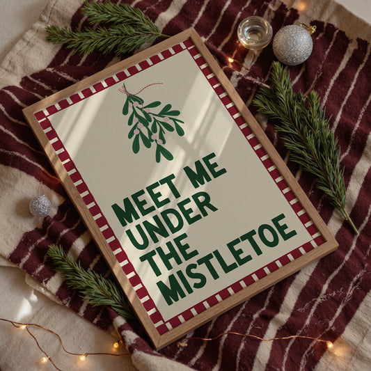 Mistletoe Christmas Print
