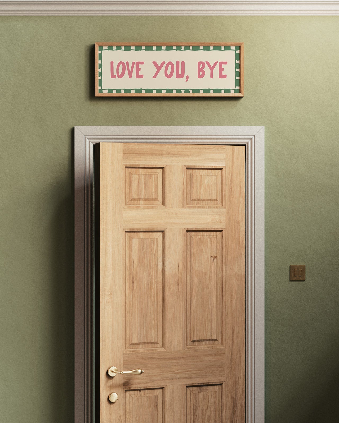 Love You, Bye Doorway Print