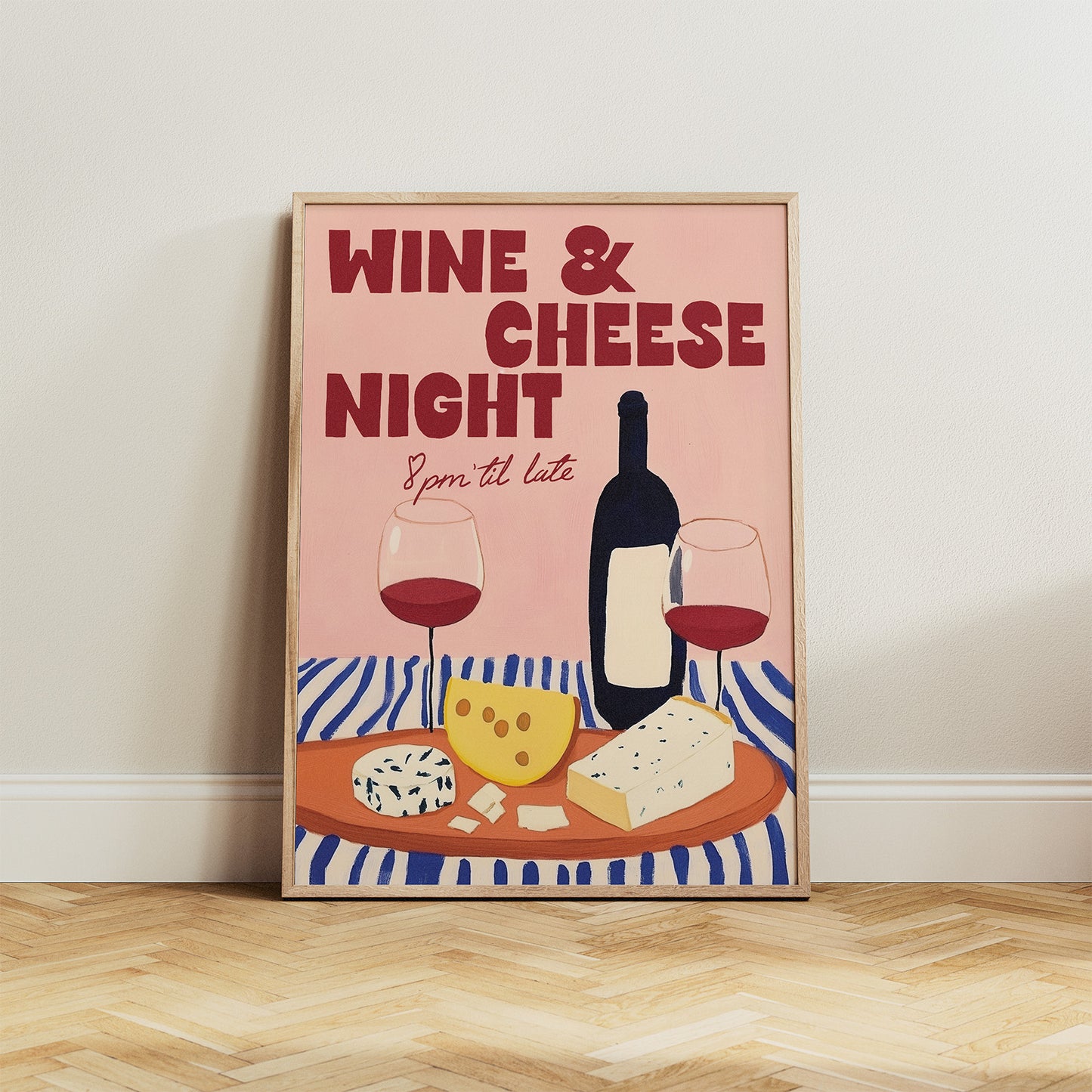 Wine and Cheese Night Print