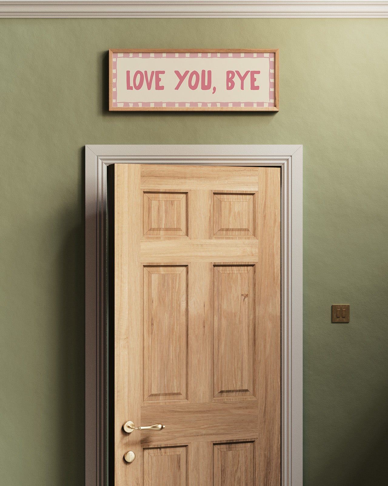 Love You, Bye Doorway Print
