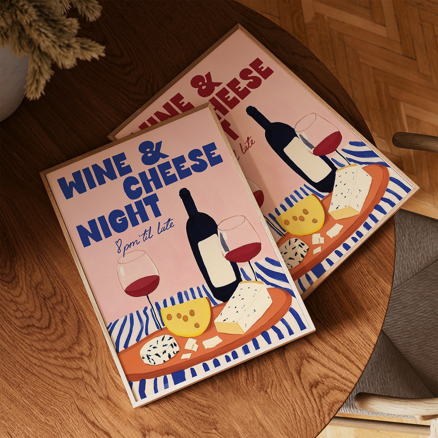 Wine and Cheese Night Print