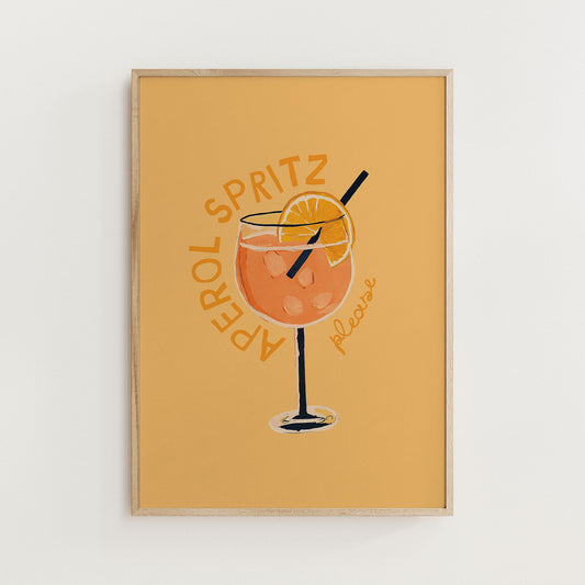Aperol Spritz Cocktail Print