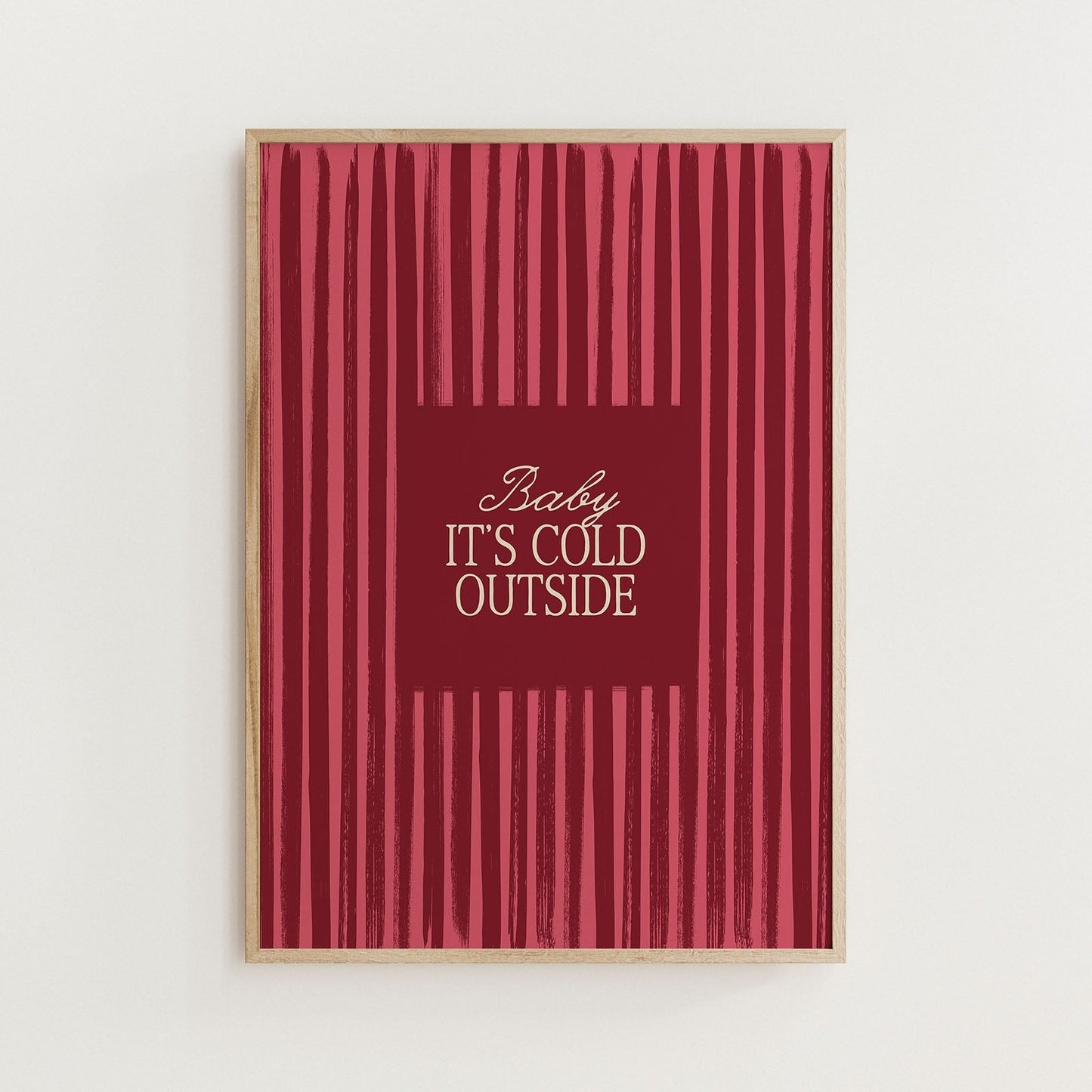 Baby It's Cold Outside Christmas Vintage Print - Alfresco Prints