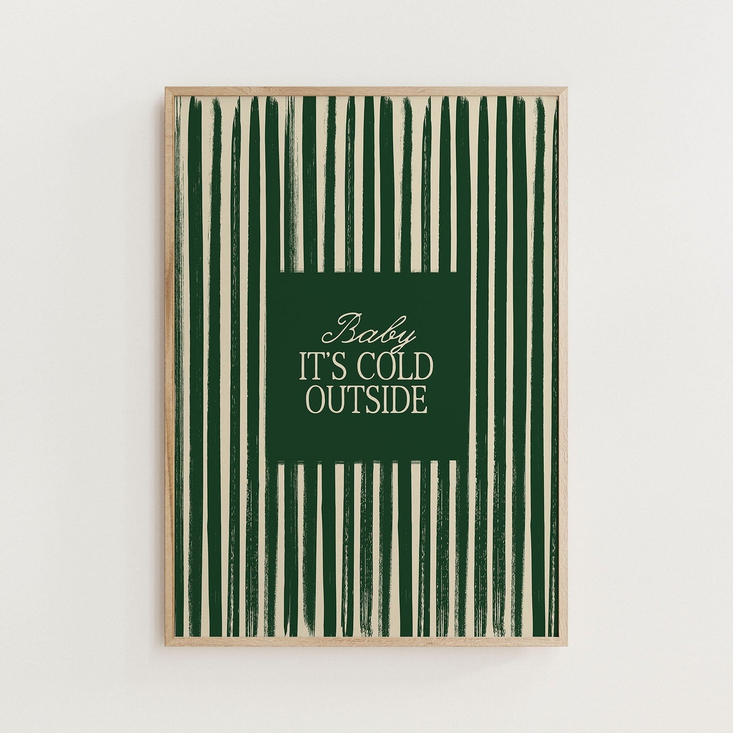 Baby It's Cold Outside Christmas Vintage Print - Alfresco Prints