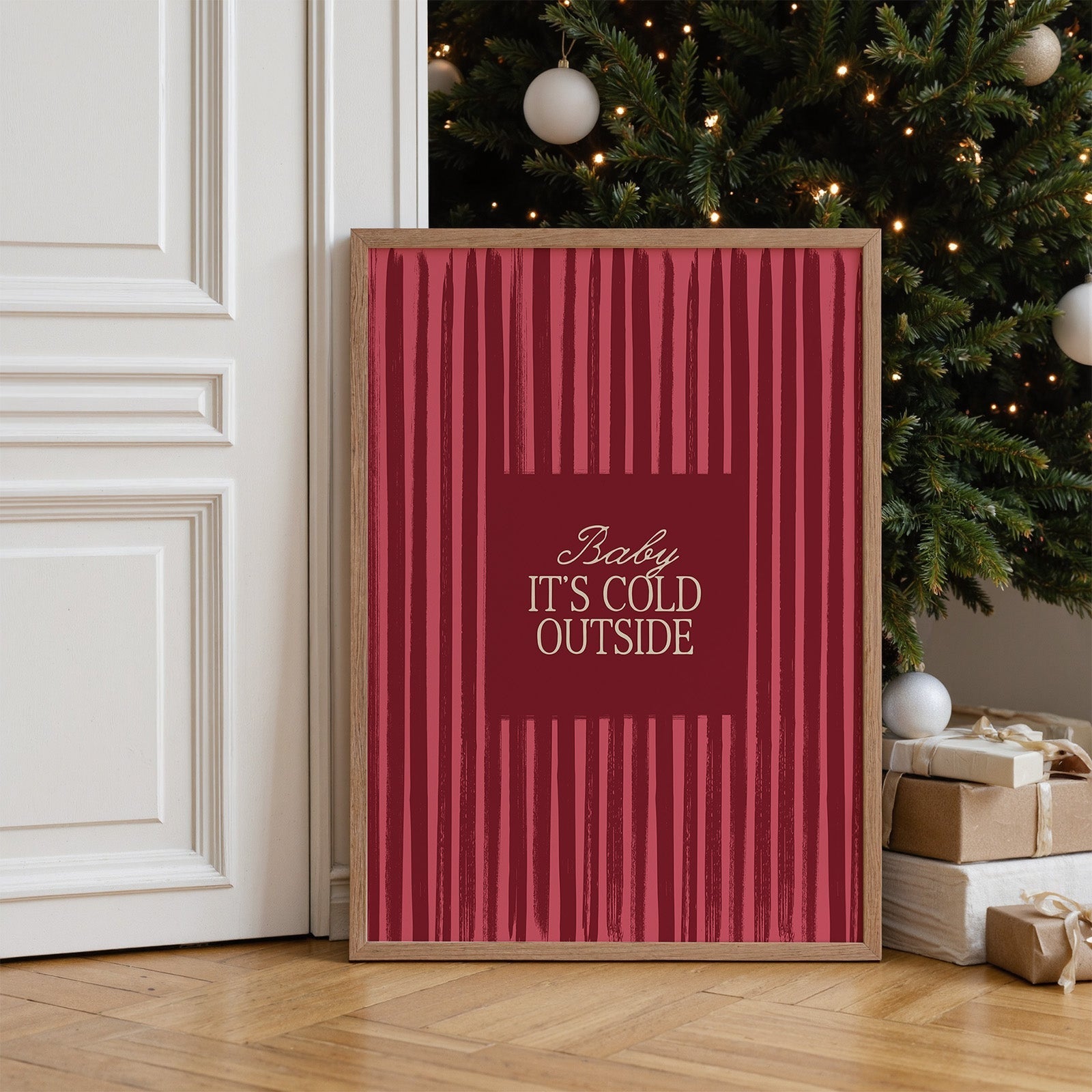 Baby It's Cold Outside Christmas Vintage Print - Alfresco Prints