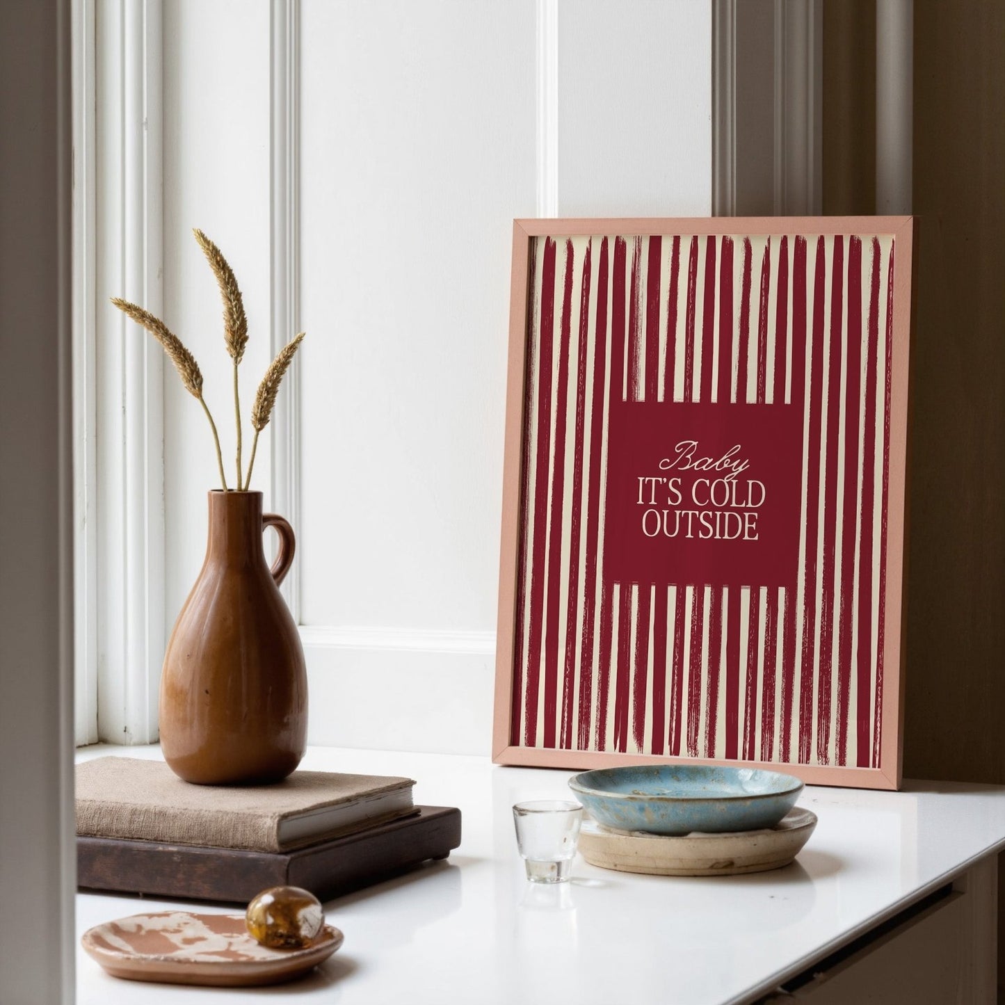 Baby It's Cold Outside Christmas Vintage Print - Alfresco Prints