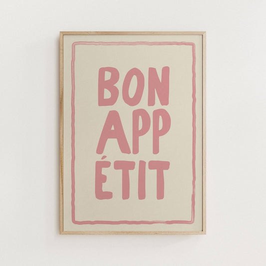 Bon Appetit Typography Print - Alfresco Prints