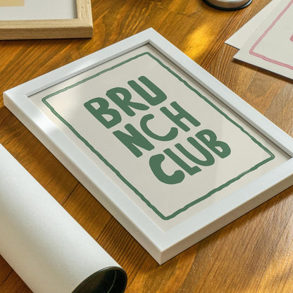 Brunch Club Typography Print - Alfresco Prints