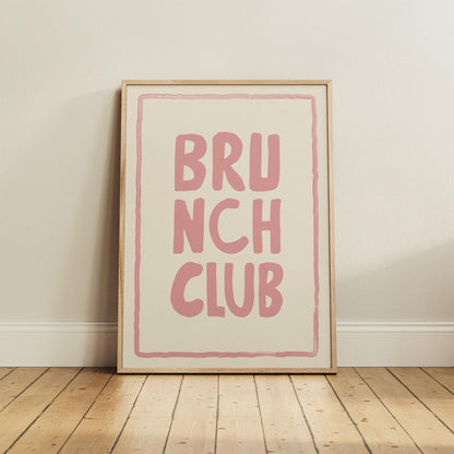Brunch Club Typography Print - Alfresco Prints