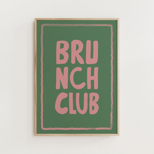 Brunch Club Typography Print - Alfresco Prints