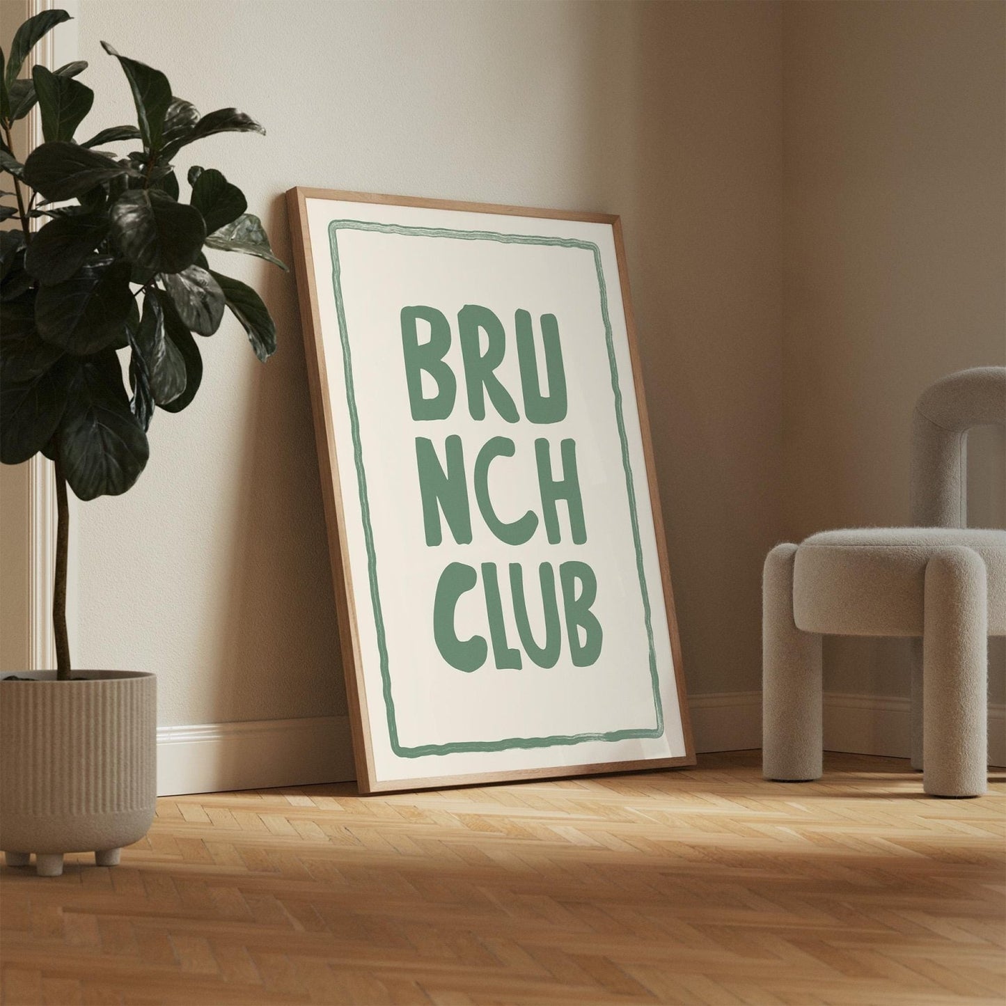 Brunch Club Typography Print - Alfresco Prints