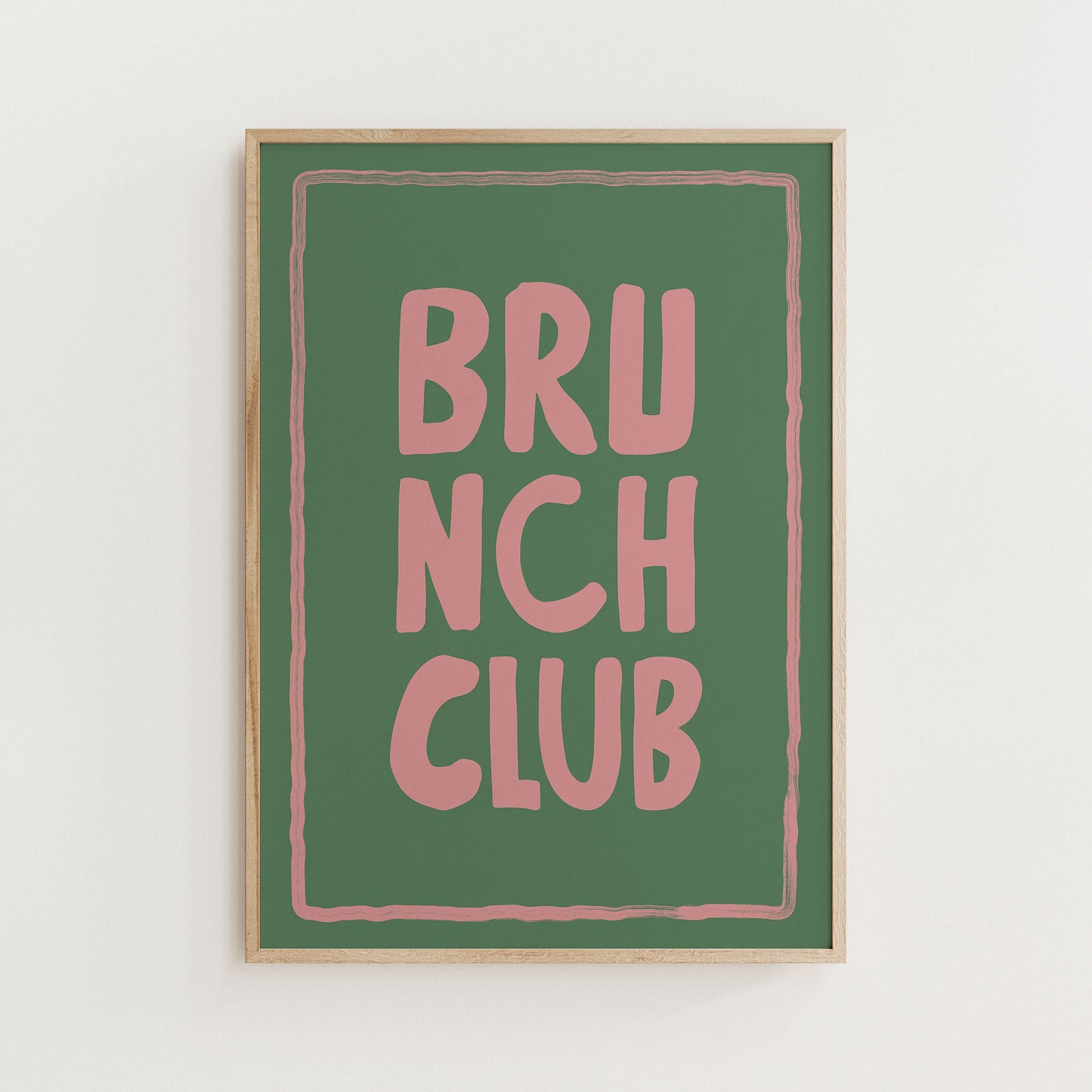 brunch club typography print for kitchen