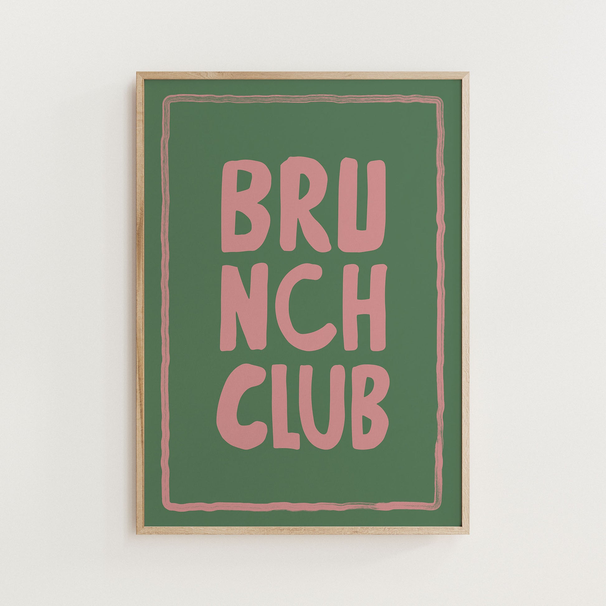 brunch club typography print for kitchen
