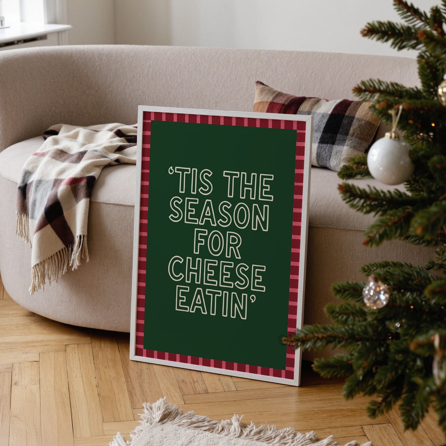 Christmas Cheese Funny Print