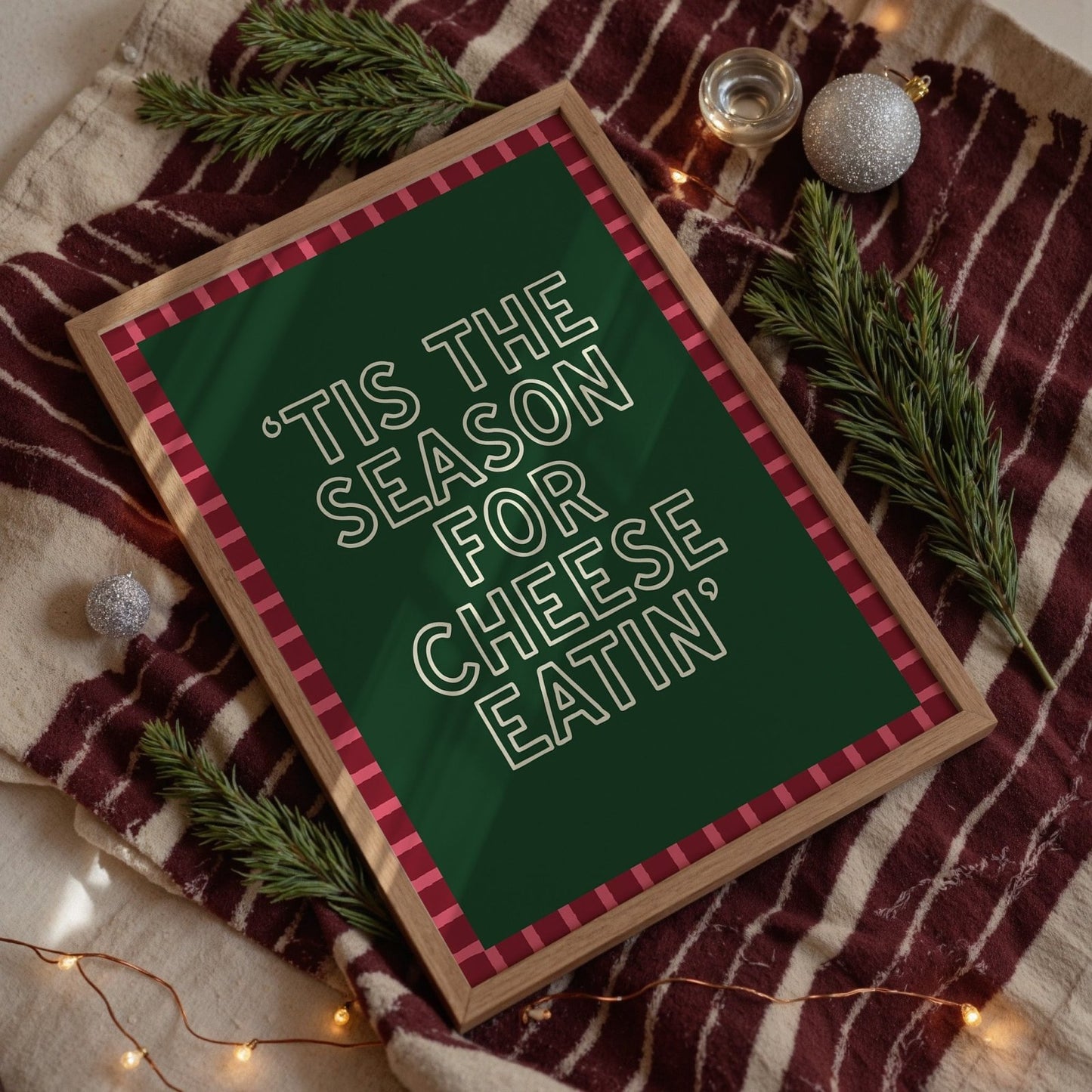 Christmas Cheese Funny Print - Alfresco Prints