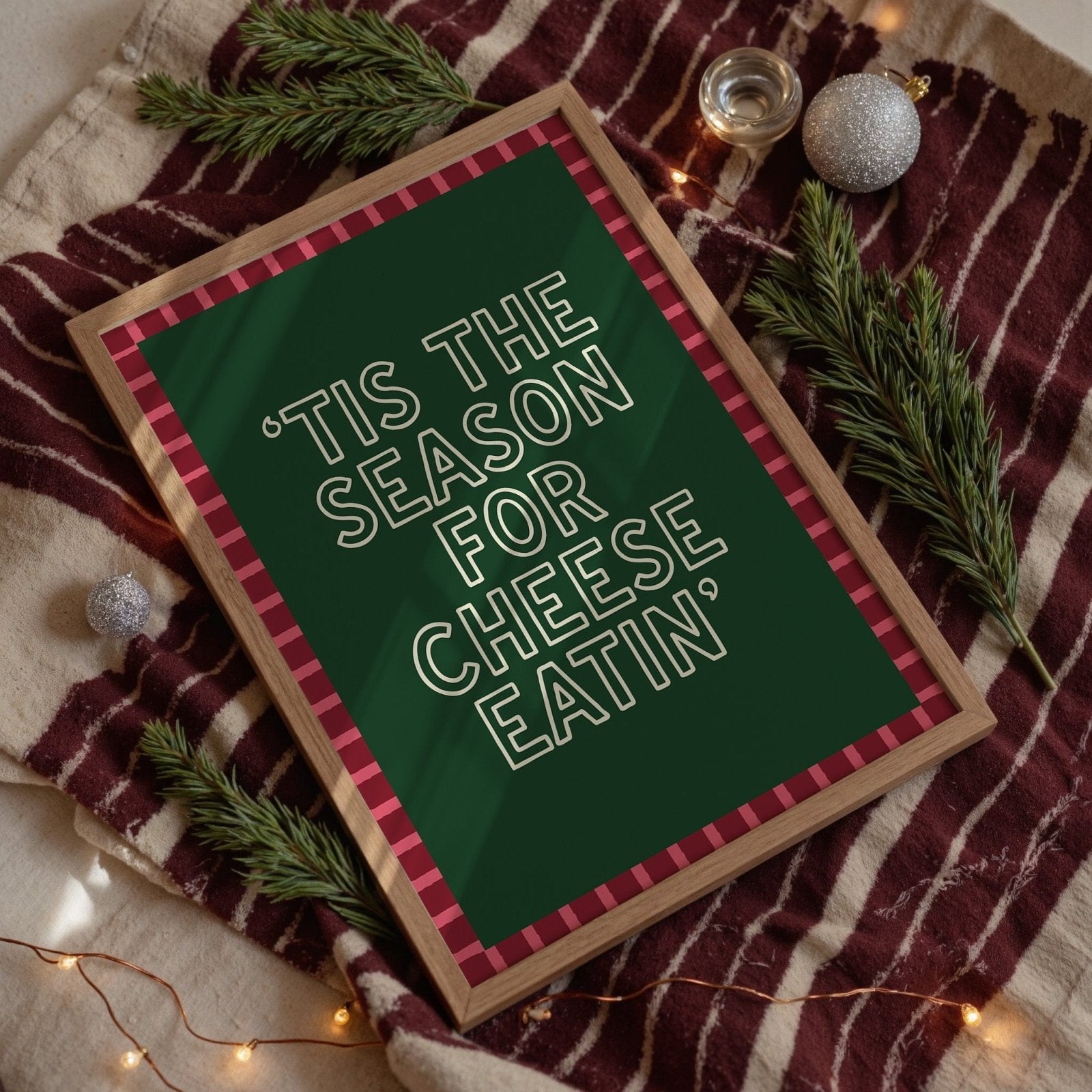 Christmas Cheese Funny Print - Alfresco Prints