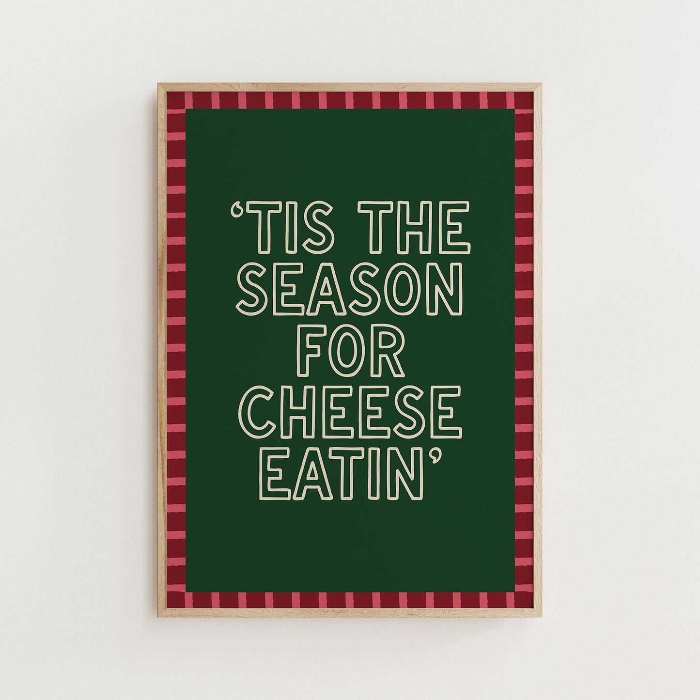 Christmas Cheese Funny Print - Alfresco Prints