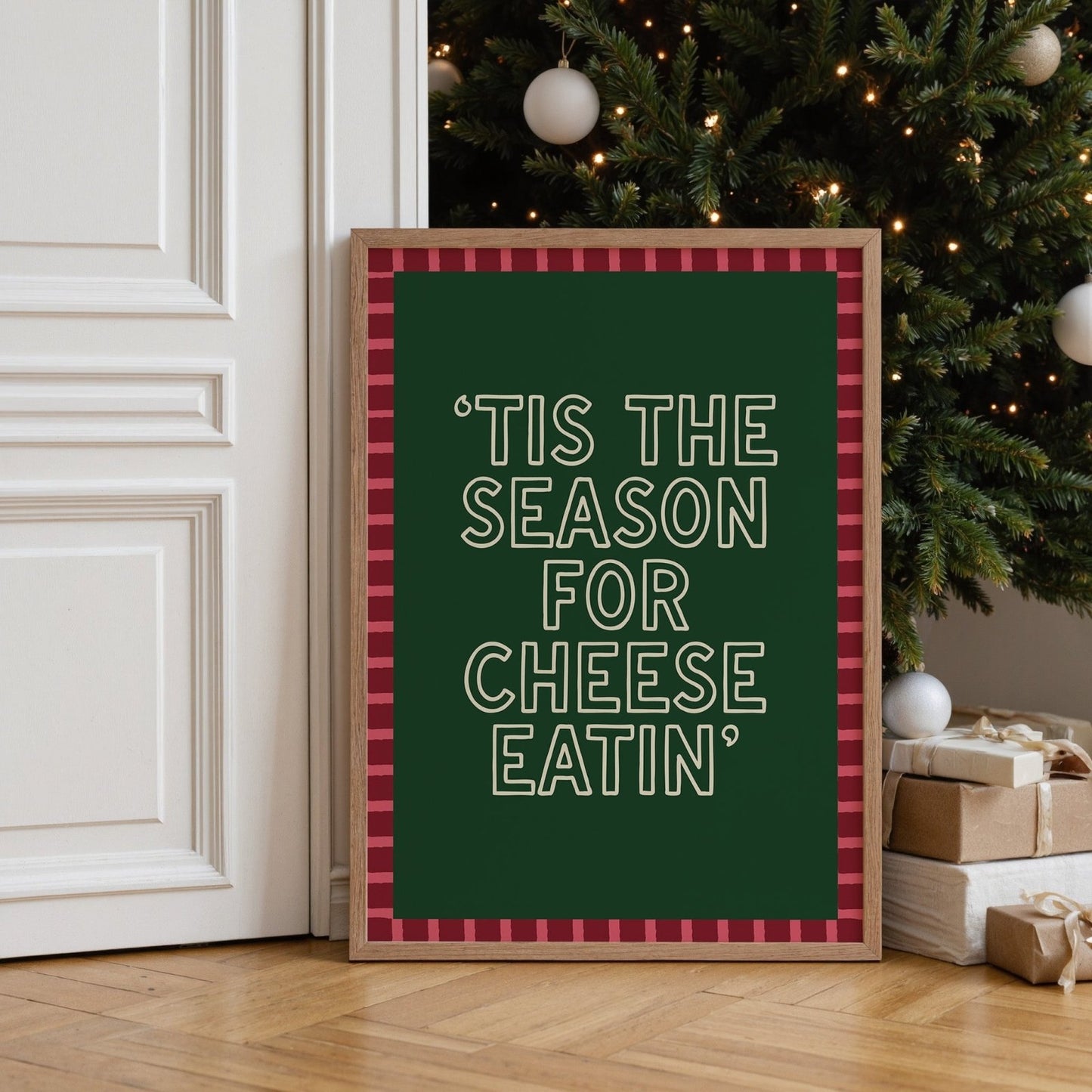Christmas Cheese Funny Print - Alfresco Prints