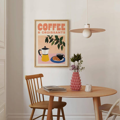 Coffee and Croissants Print - Alfresco Prints