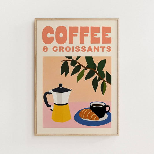 Coffee and Croissants Print - Alfresco Prints