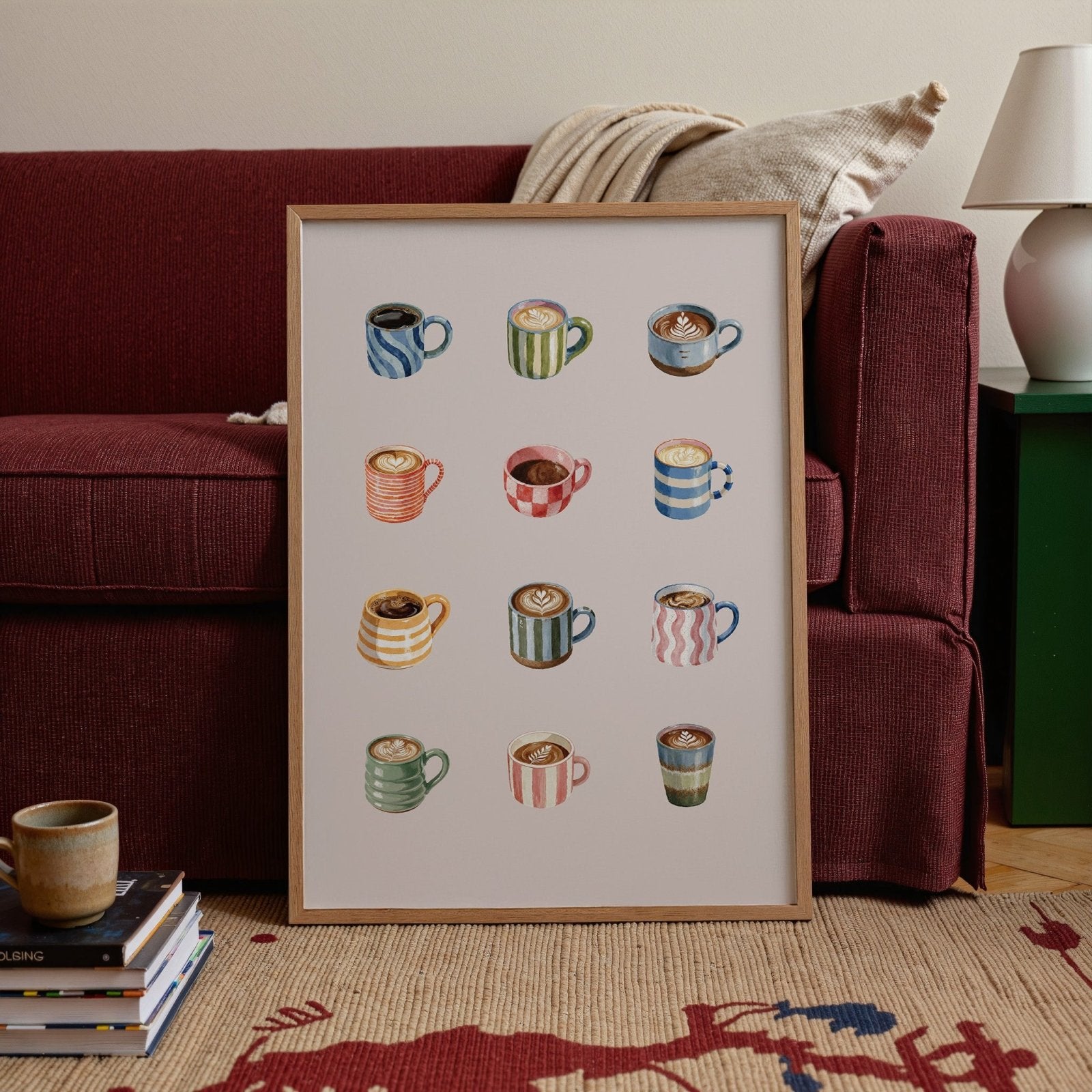 Coffee Mugs Kitchen Print Wall Art - Alfresco Prints