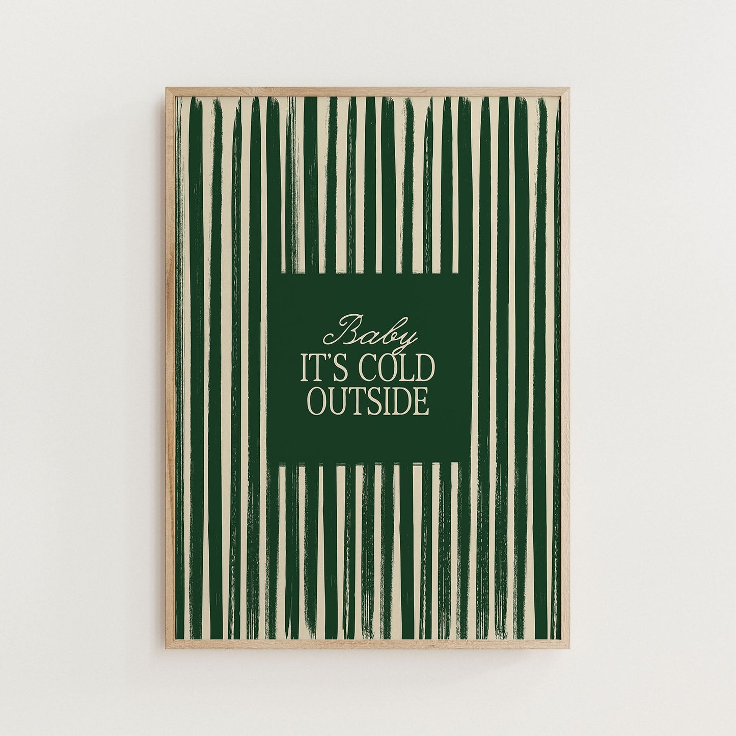 Baby It's Cold Outside Christmas Vintage Print