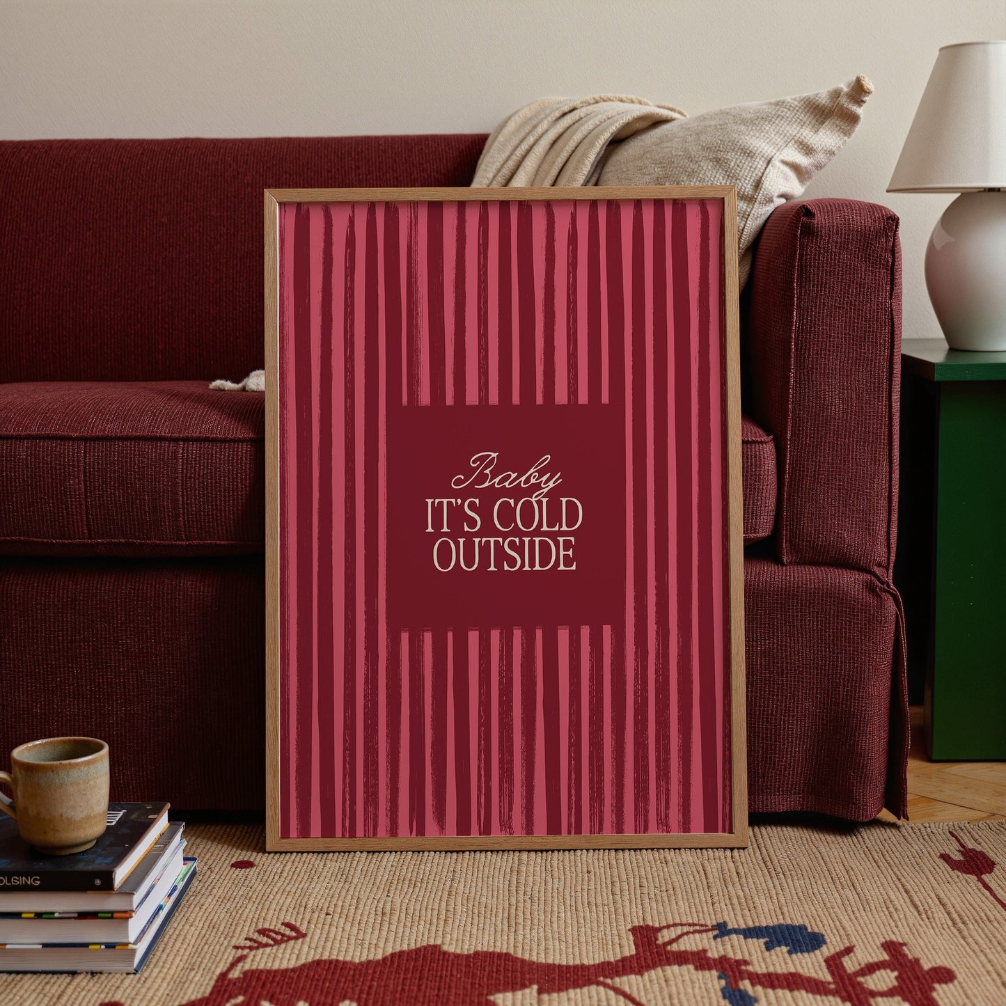 Baby It's Cold Outside Christmas Vintage Print