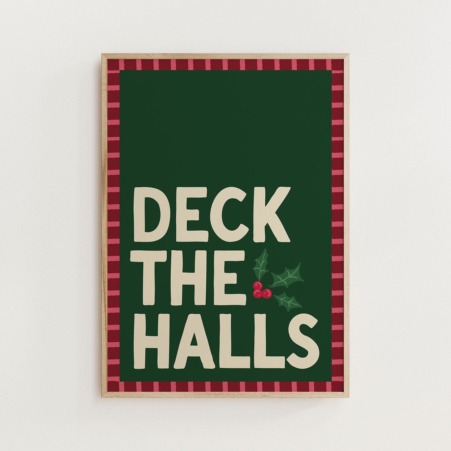 Deck The Halls Stylish Christmas Print - Alfresco Prints