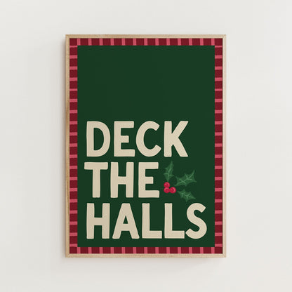 Deck The Halls Stylish Christmas Print - Alfresco Prints