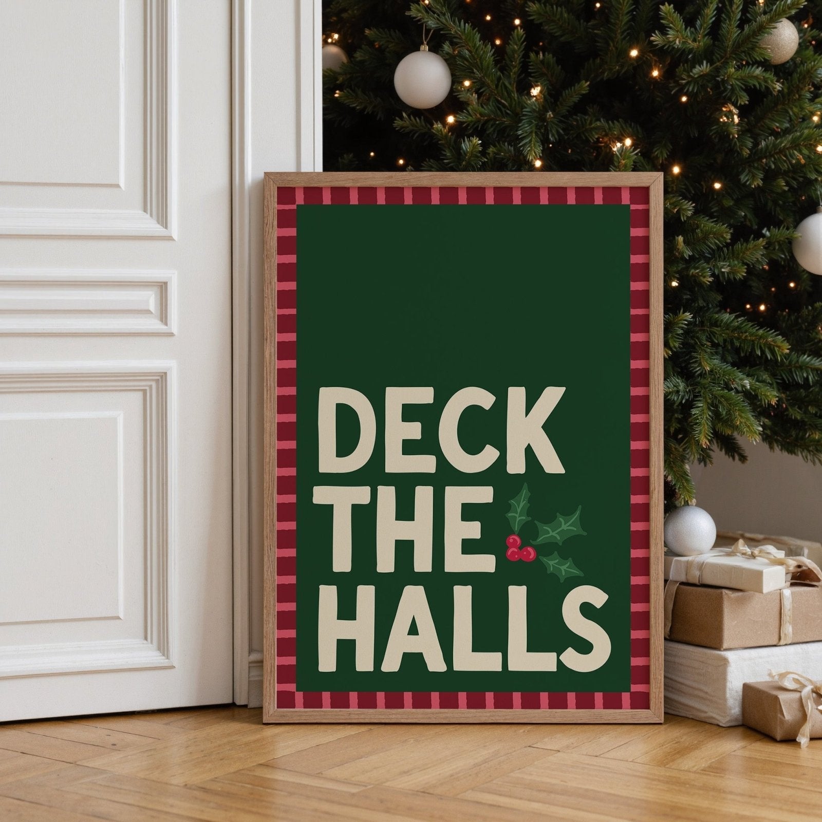 Deck The Halls Stylish Christmas Print - Alfresco Prints