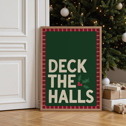 Deck The Halls Stylish Christmas Print - Alfresco Prints