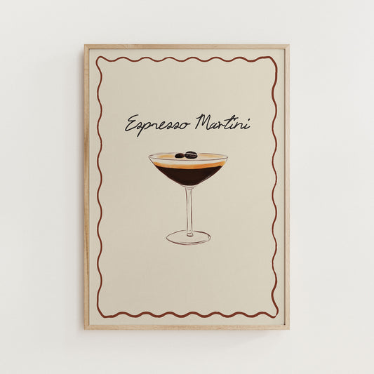 espresso martini cocktail print
