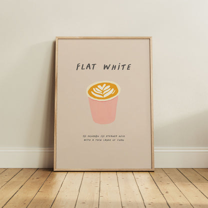 Flat White Coffee Print - Alfresco Prints