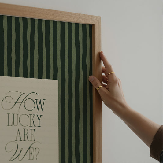 How Lucky Are We? Striped Print