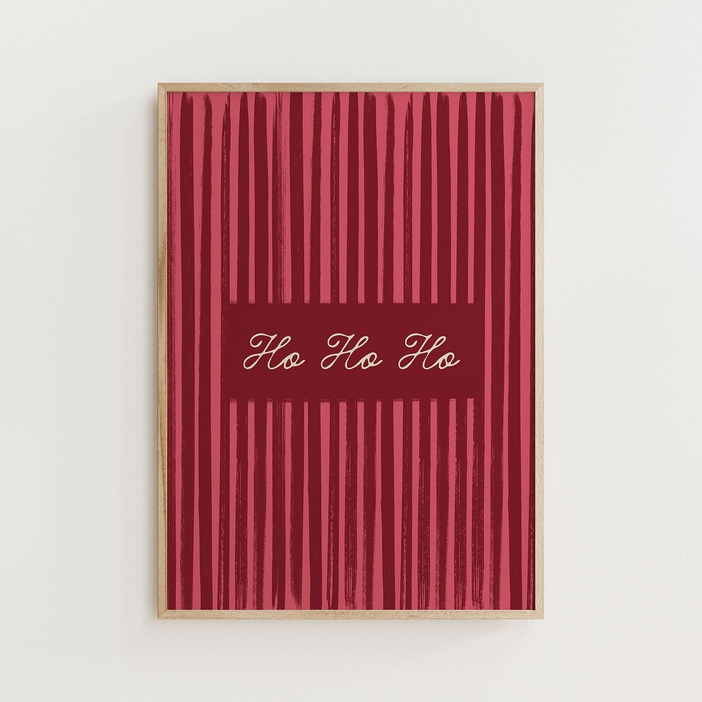 Ho Ho Ho Vintage Christmas Print Red or Green - Alfresco Prints