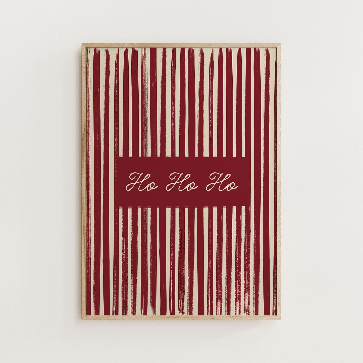 Ho Ho Ho Vintage Christmas Print Red or Green - Alfresco Prints