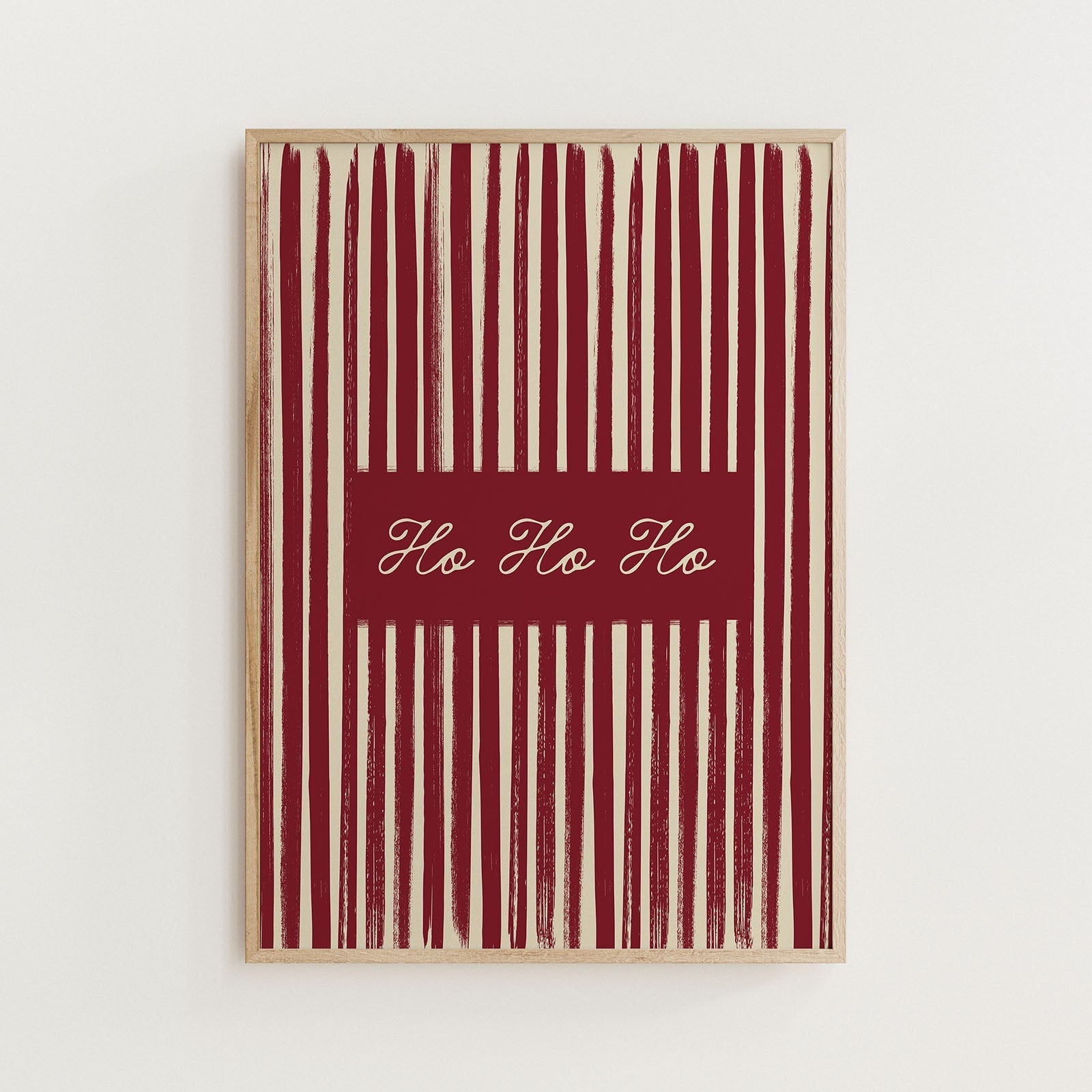 Ho Ho Ho Vintage Christmas Print Red or Green - Alfresco Prints