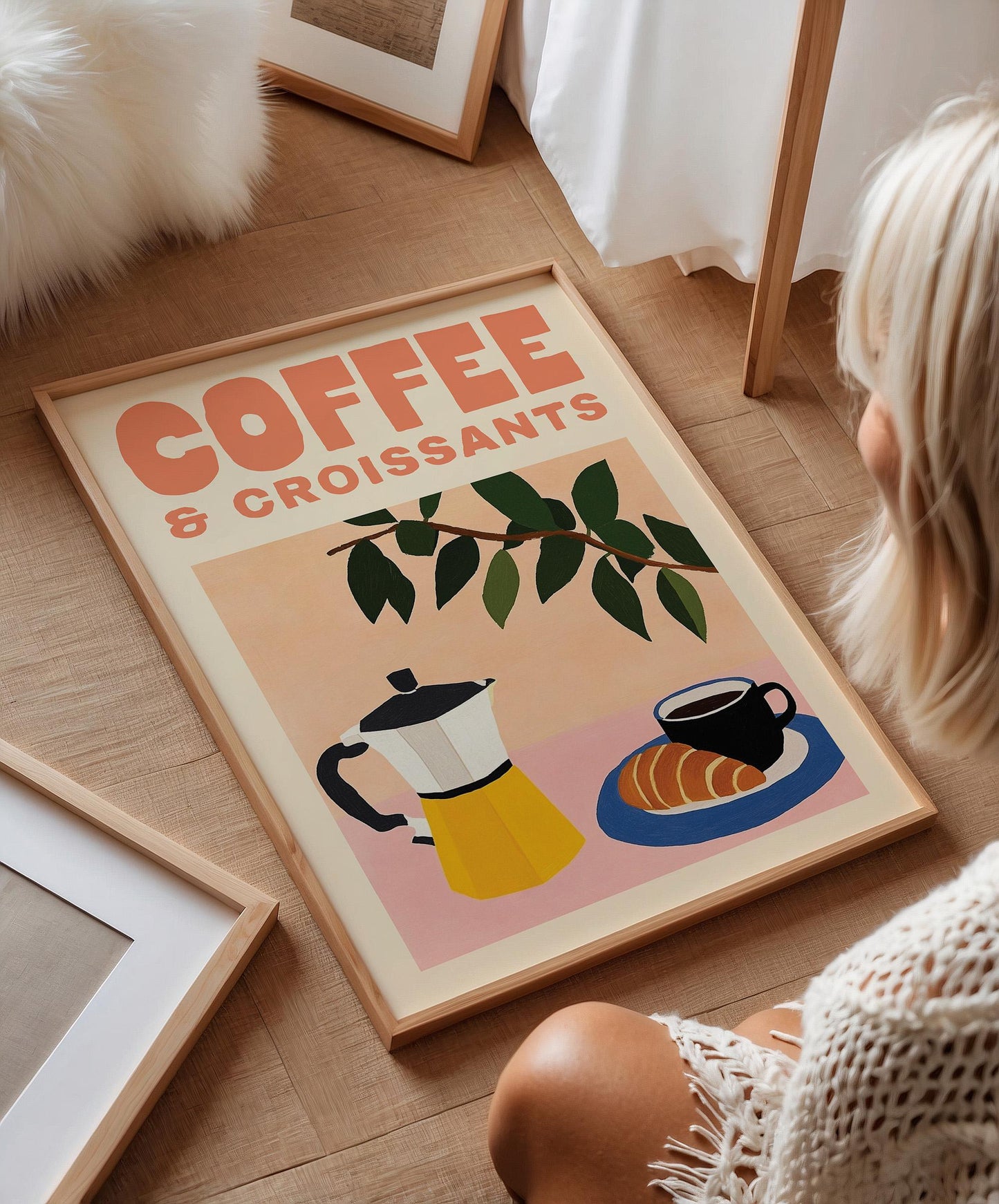Coffee and Croissants Print