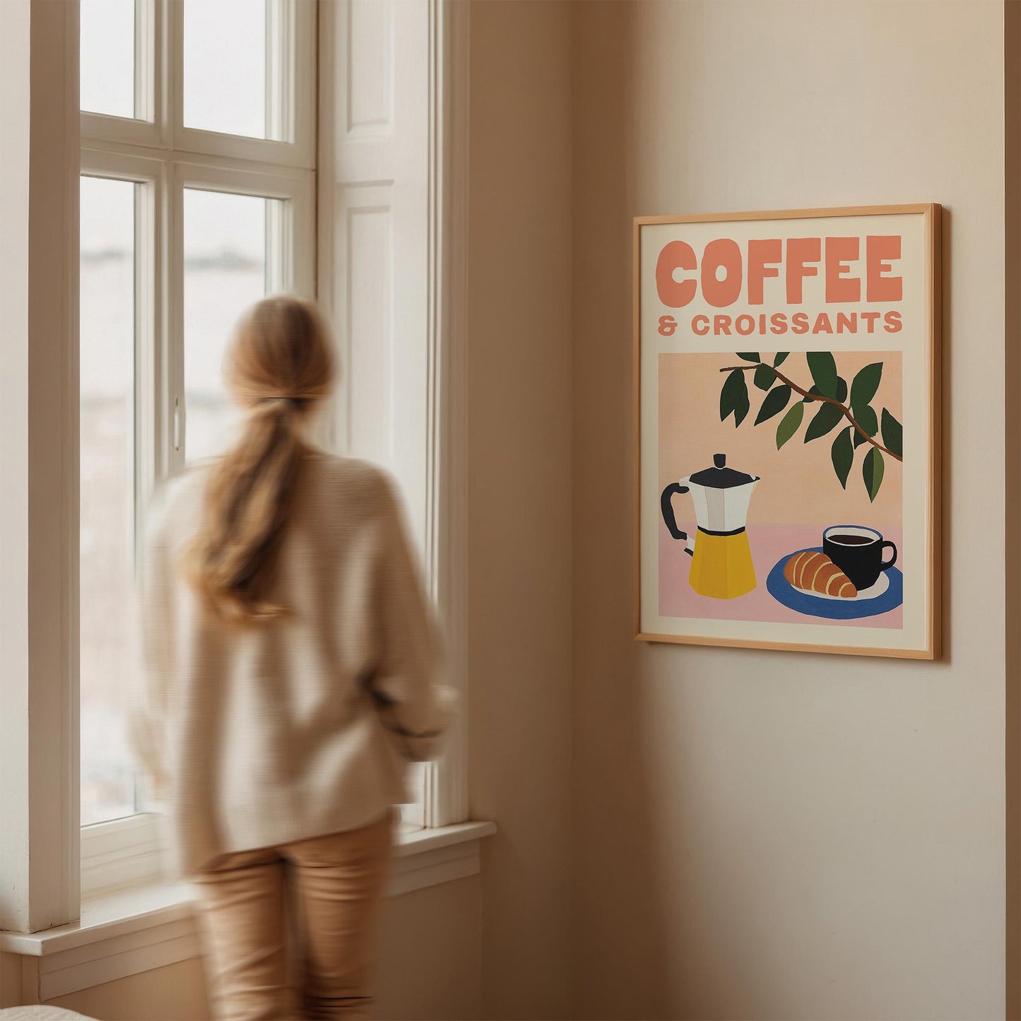 Coffee and Croissants Print