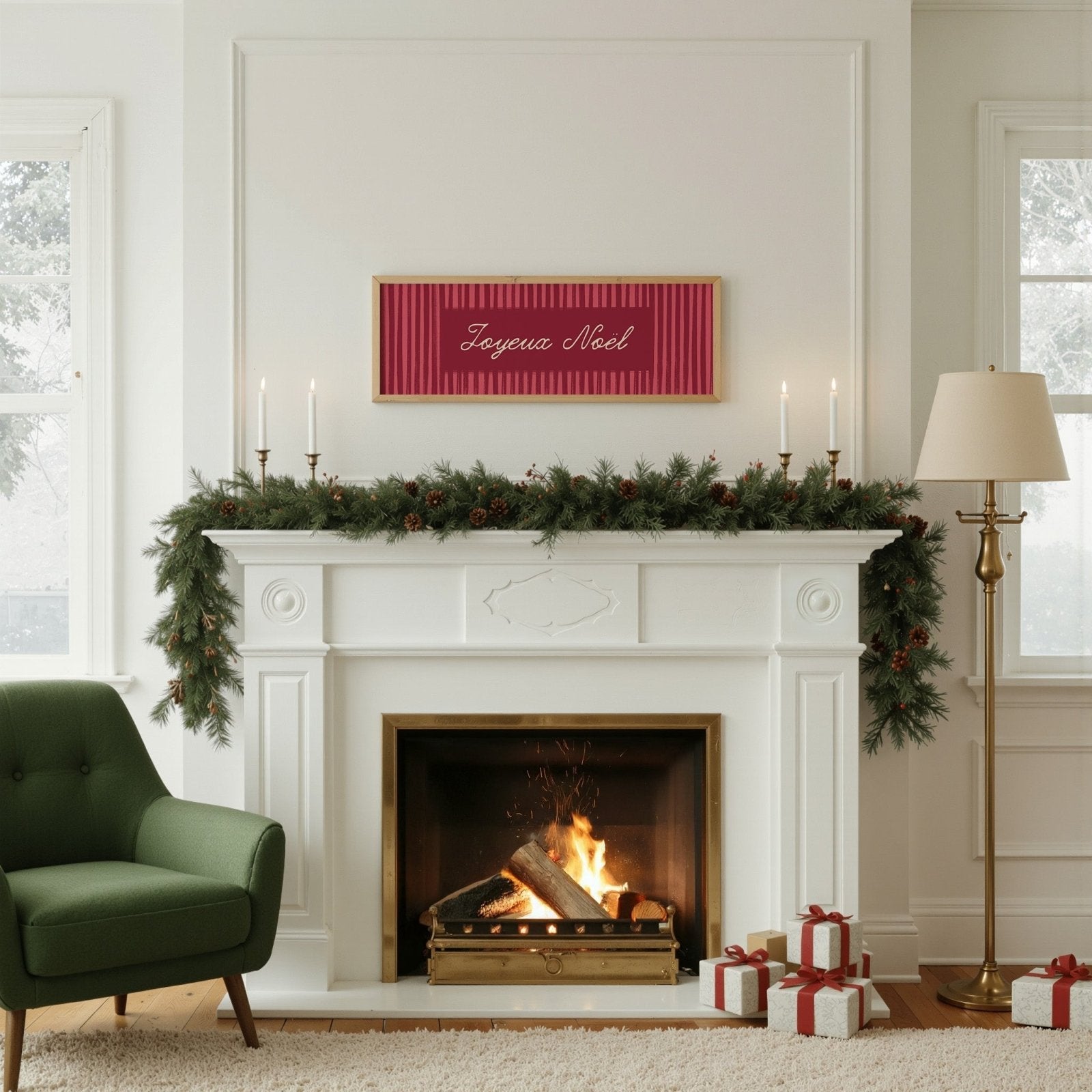 Joyeux Noël Vintage Christmas Print - Alfresco Prints