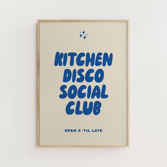 Kitchen Disco Social Club Print - Alfresco Prints